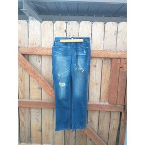 Cleo+Wolf - 30wX32inseam Dark Wash High Rise Straight Leg Carpenter Style Jeans